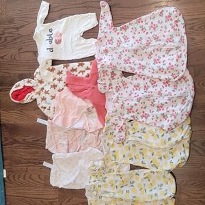 Sleep Sacks, swaddles, onsies